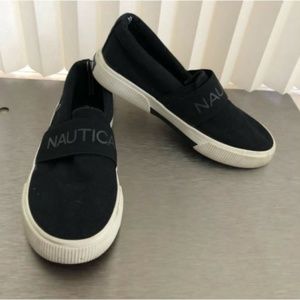 Nautica Unisex Shoes Black Slip-On Style
